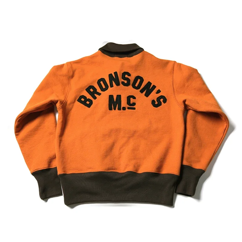 Bronson-Maillot de club de moto rétro, robuste, bicolore, équipe de boisson PVD