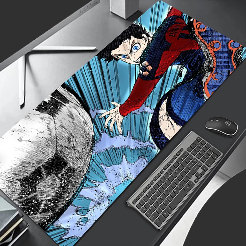 Mousepad Pattern Game Pad Rubber HD Mouse Pad PC Accessories Desk Mat Non Slip Office Table Mat Gamer B-blue Lock Keyboard Pad