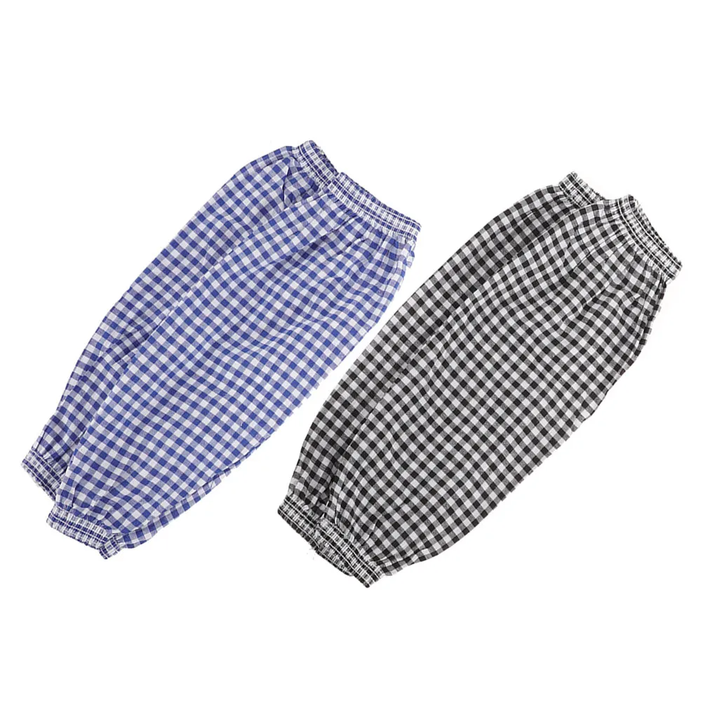 

2Pairs Anti Stain Kitchen Arm Sleeves Sturdy Cotton Linen Oversleeves for Cooking Dishwashing Gardening Car Washing Painting