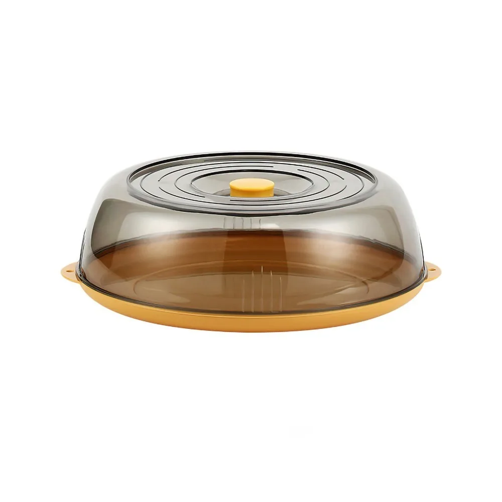 Durable PET Microwave Plate Cover Transparent Single Layer Food Preservation Cover Microwave Splatter Guard For Kitchen