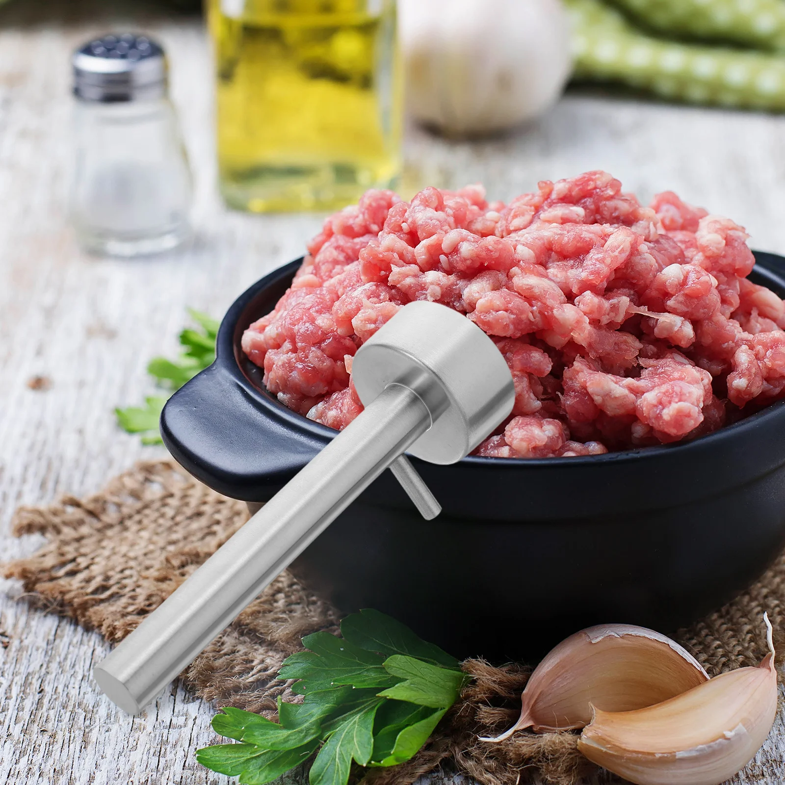 Non-Stick Meatball Maker Tool Stainless Steel Round Press Design Home Cooking Silver Meat Baller Spoon Press Type Meatball Tools