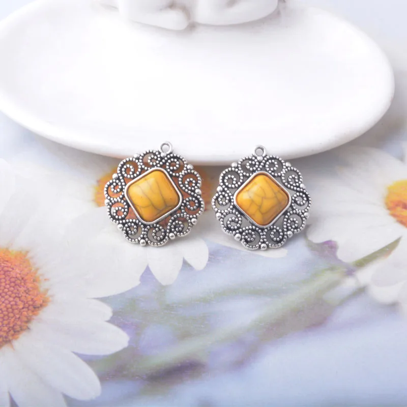 10 Stück/Set Acryl-Anhänger Schmuckzubehör Boho Anhänger DIY Damenohrringe – Detail 5