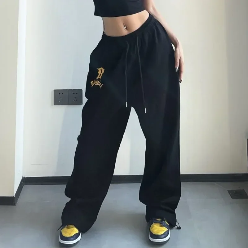 

Korean Fashion Versatile Jazz Sports Pants Women's Loose Hip Hop Street Straight Casual Y2k Street Dance Pants Sweatpants Women