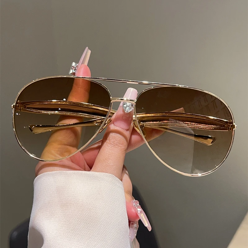 KAMMPT Vintage Pilot Sonnenbrille Männer Mode Übergroßen Outdoor Shades Neue Frauen Trendy Luxus Marke Design Anti-UV Sonnenbrille
