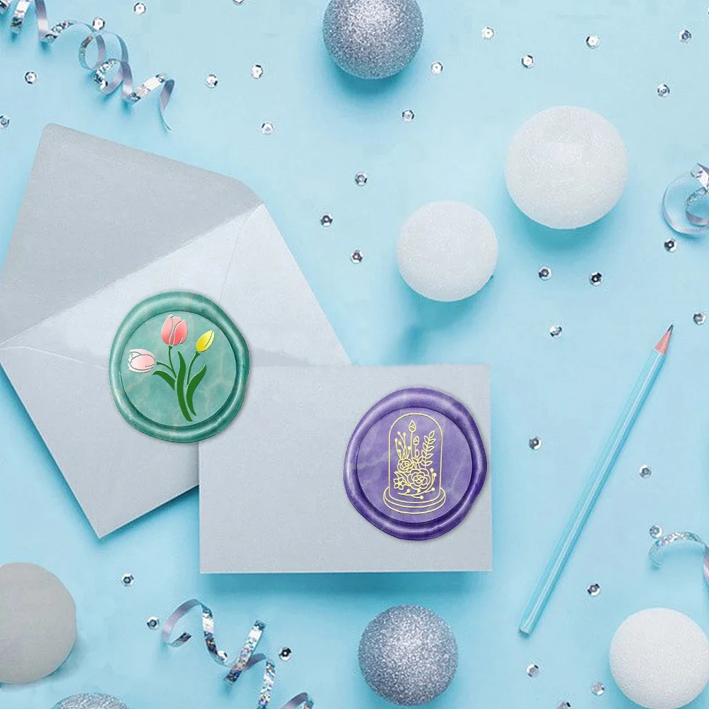 Tulip Paddy Creative Pattern Wax Sealing Stamp Botanical Wax Seal For Decorating Notebook Invitations Envelopes Greeting Cards