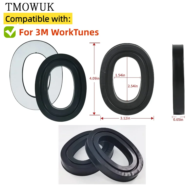 

1Pair Replacement Earpads Foam Ear Pads for 3M WorkTunes Headphones Earmuff/Earphone Sleeve Headset TMOWUK