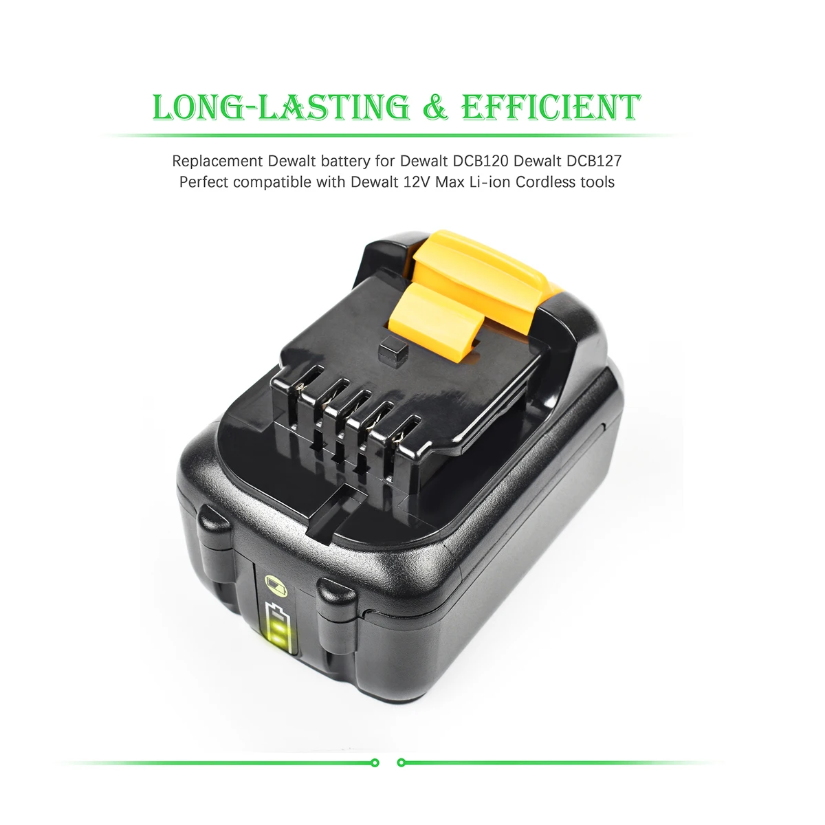 6000mah 12v充電式バッテリーdewalt DCB120 DCB127 DCB121 DCB119 DCR020-GB xr DCF815D2 DCF601D2 DCE088D1Gツールバッテリー