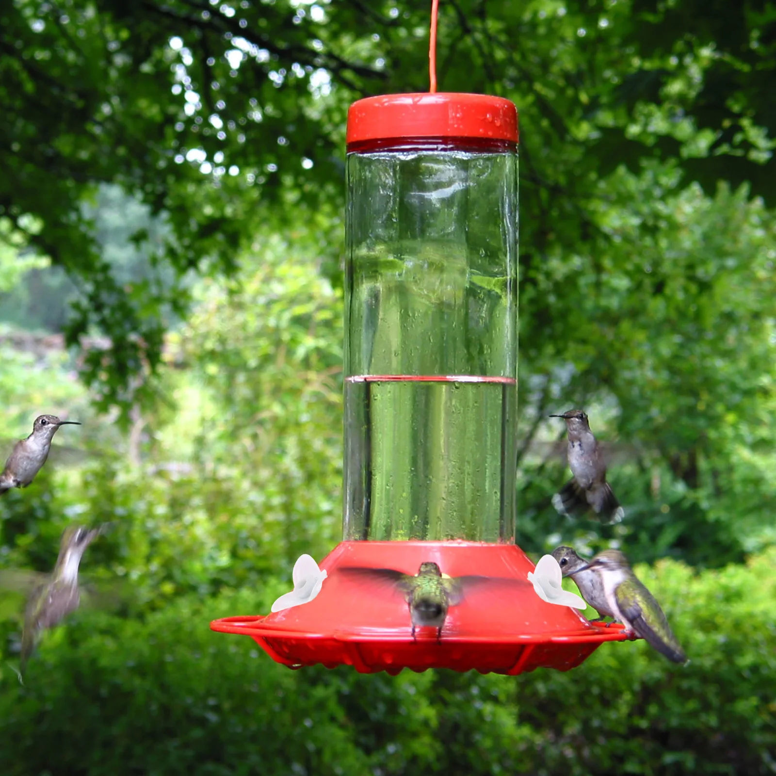 

15Pcs Creative Flower-Shape Bird Feeder Durable Plastic Safe for Birds Imitation Flower Design Outdoor Garden Decor