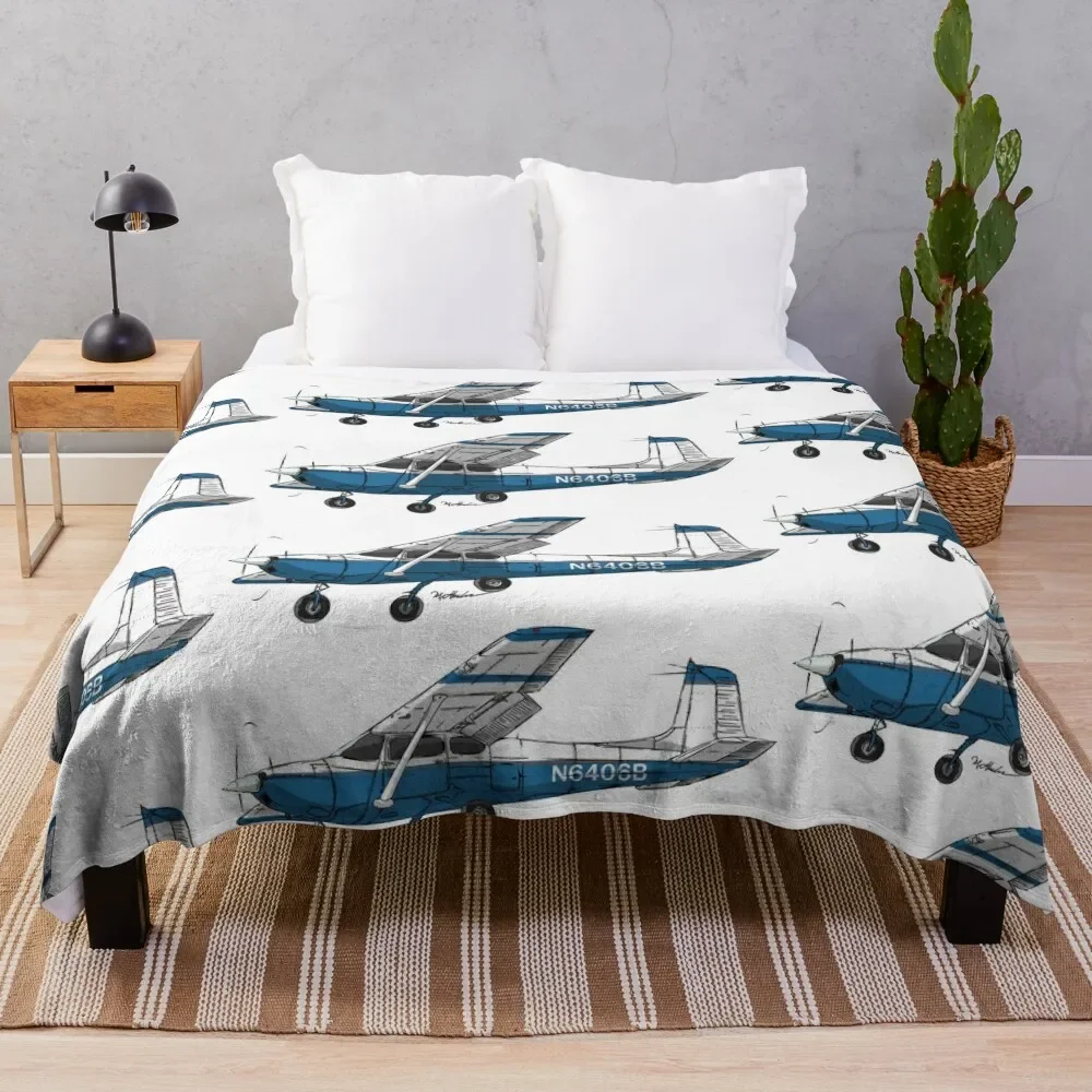 

Cessna 172 N6406B Throw Blanket Outdoor Soft Blanket for Picnic Beach Camping