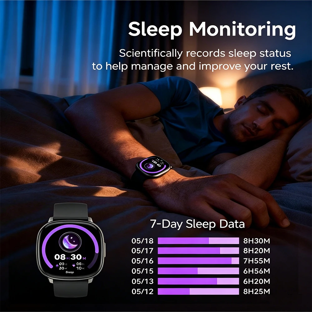 2026 New 1.73 Inch Ultrathin design 5.5mm Smart Watch Men Flashlight GPS Tracking BT Call NFC Heart Rate Sports Women Smartwatch - view 6