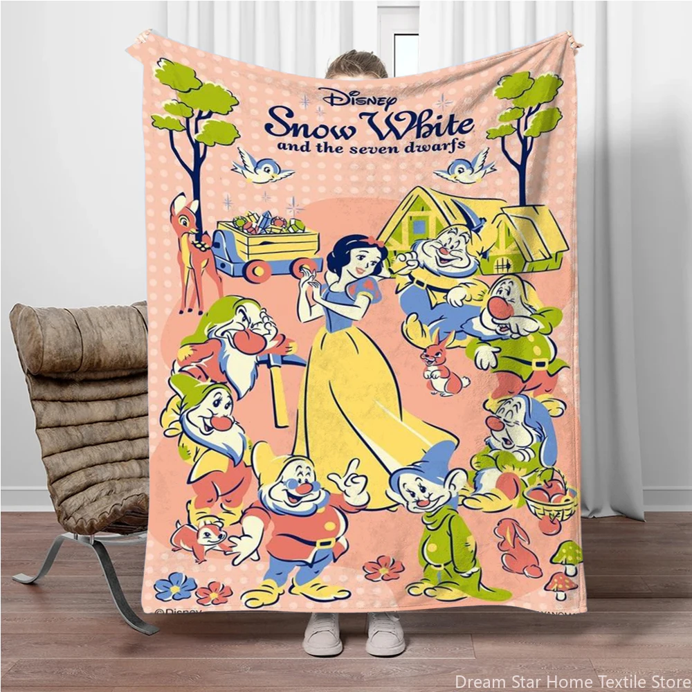 

Disney Snow White Princess Flannel Fluffy Fleece Throw Camping Blanket for Travel Bedding Sofa Bed Outdoors Picnic Birthday Gift