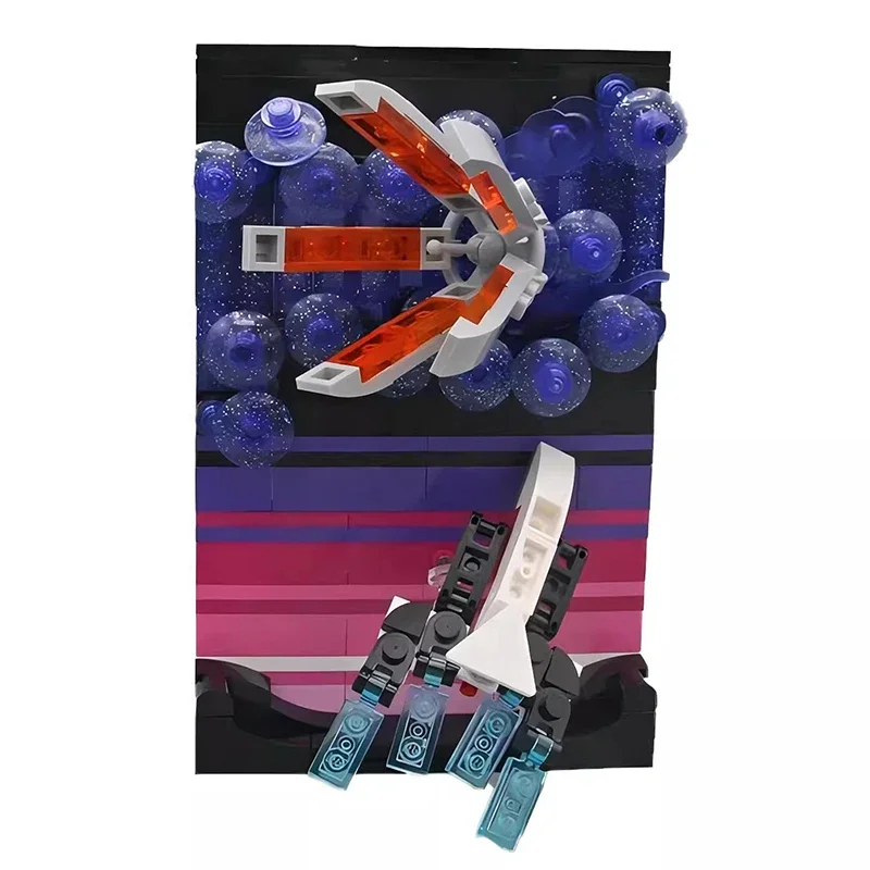 MOC Kreatives Universum Weltraumgeschichte Postkarte Baustein-Modell DIY Kinder-Puzzle Montage-Spielzeug Geburtstagsgeschenk Dekoration – Detail 13