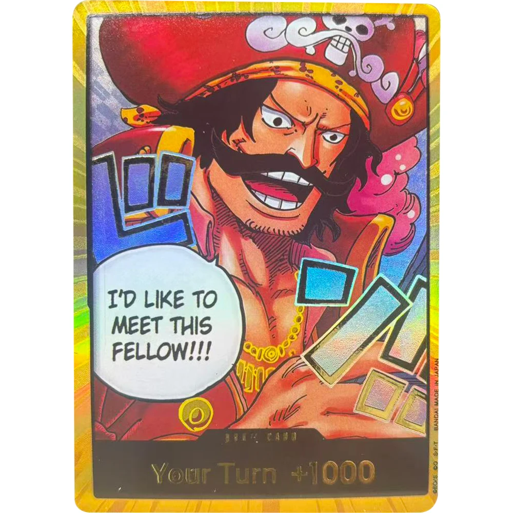 بطاقات جمع قطعة واحدة دون!! بطاقة OP13 Gol·D·Roger DIY عالية الجودة ذاتية الصنع لعبة بطاقات الرسوم المتحركة لعبة هدية #1