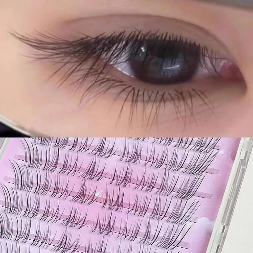 Velvet Fog Fox False Eyelashes Natural Fairy Segmented Fake Eyelash Broken Feeling Lashes Makeup Accessories ﻿