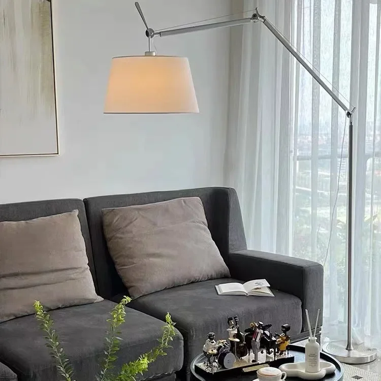 Long arm floor lamp Korean design desk lamp ins blog main net celebrity Nordic middle sofa rocker arm fishing light