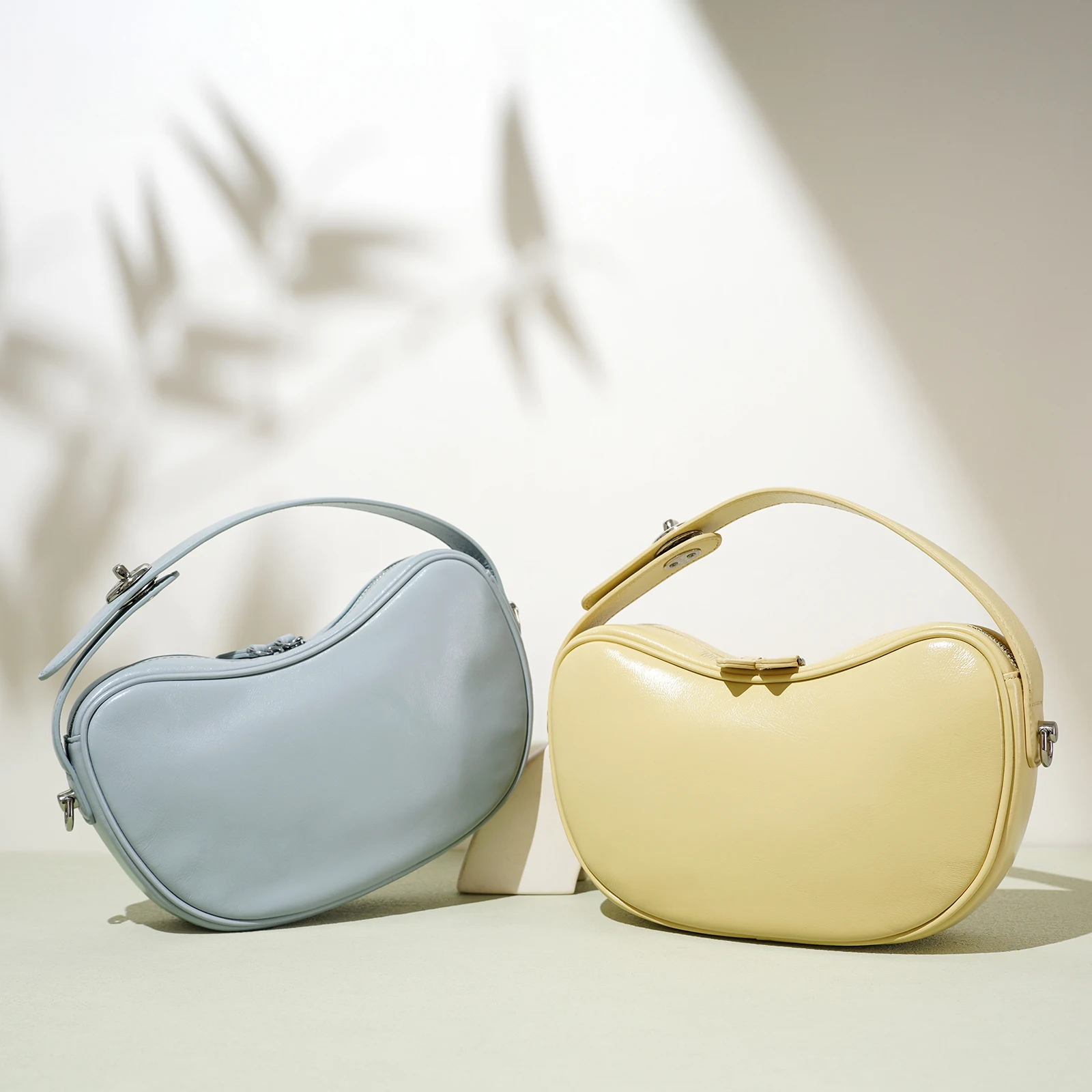 

2025 Pea Bag Leather Cashew Handbag Luxury Lady Mini Purses 2 Pcs Set Crossbody Niche Design Shoulder Messenger Tote Women Bags