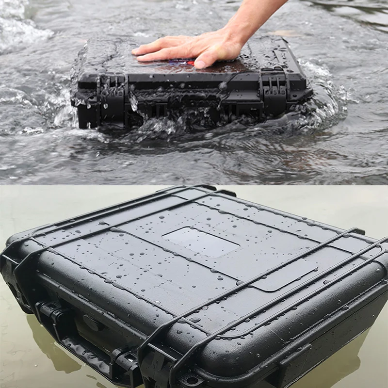 Custodia rigida impermeabile per attrezzi borsa per attrezzi organizzatore scatola di immagazzinaggio fotocamera fotografia protezione di sicurezza cassetta degli attrezzi con spugna