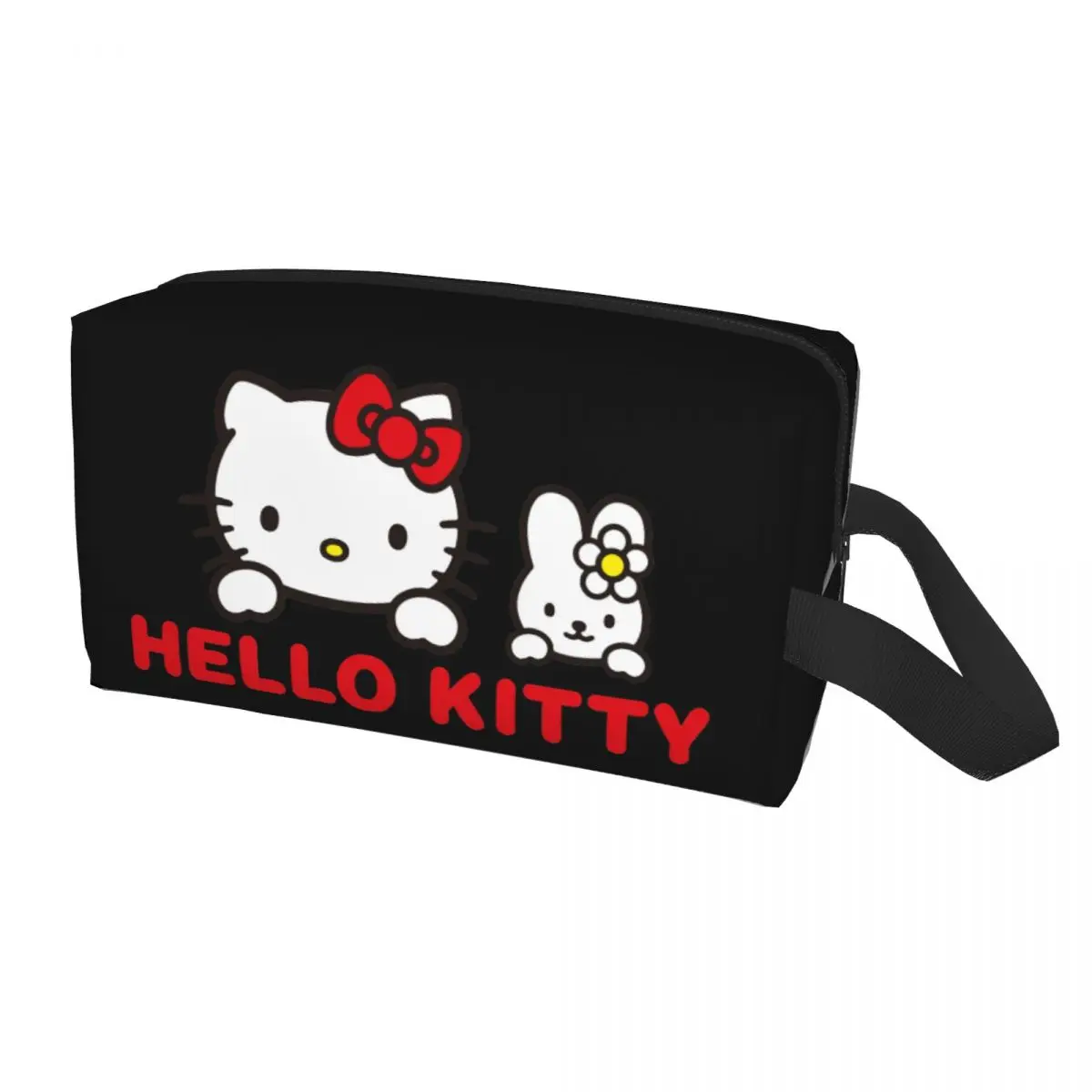 Custom Hello Kitty Cat Makeup Bag for Women Travel Cosmetic Organizer Cute Storage Toiletry Bags