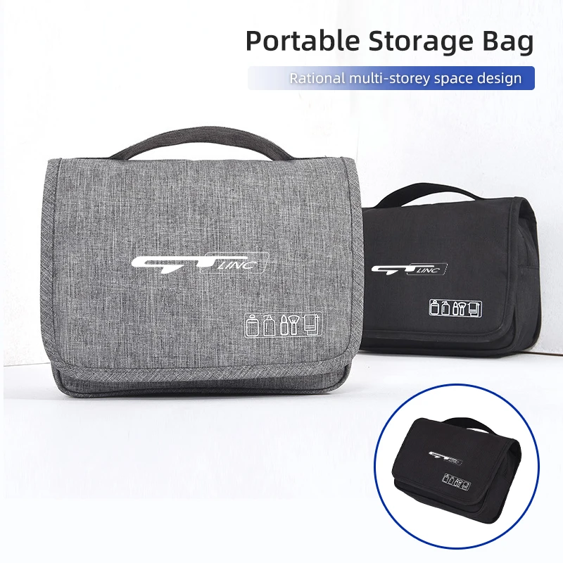 

Car LOGO Portable Toiletry Washbag Waterproof Travel Women Cosmetic Storage Bag For KIA Sportage Rio Ceed Niro Soul Stonic Pican