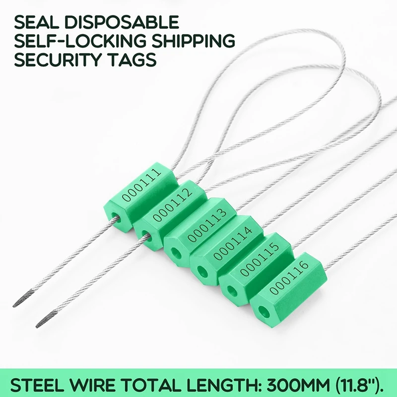 A74E-120 Steel Cable Seals Metal Security Seal Numbered Metal Truck Trailer Seals Security Tags Tamper Evident Tags
