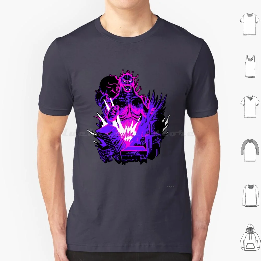 Cópia de goji original t camisa 6xl algodão legal t pixel retro monstro lagarto destruir cidade filme angry deus rei