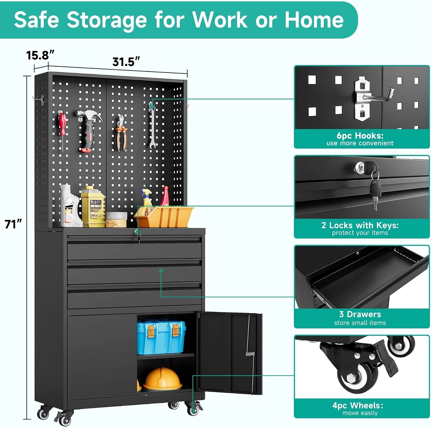 Gabinete de Almacenamiento Met - Workshop Tools Shelf reseña y precio