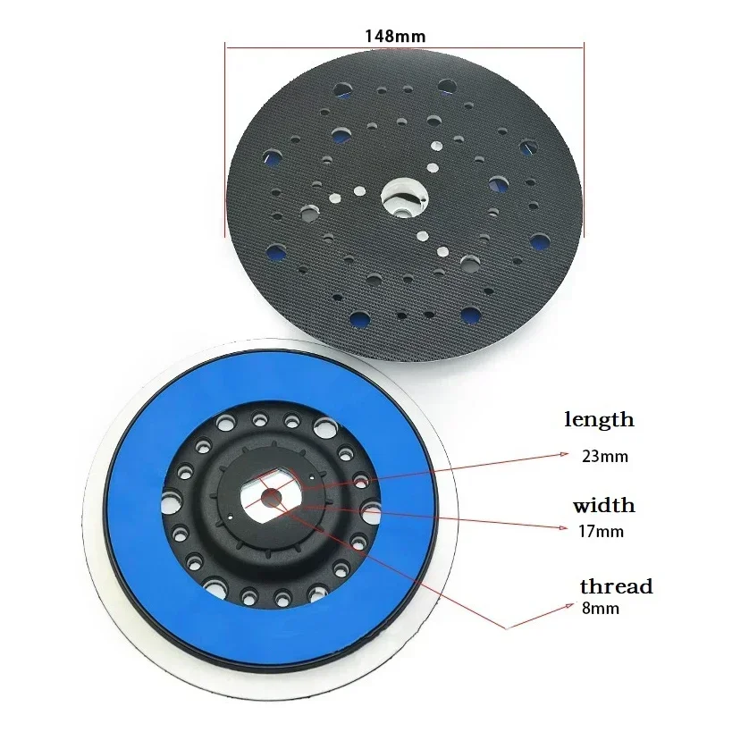 1pc 6 Inch 150mm 49holes Backing Pad Hook And Loop Sanding Pad Grinding Disc For FLEX Electric Sandpaper Machine Power Tool Acce
