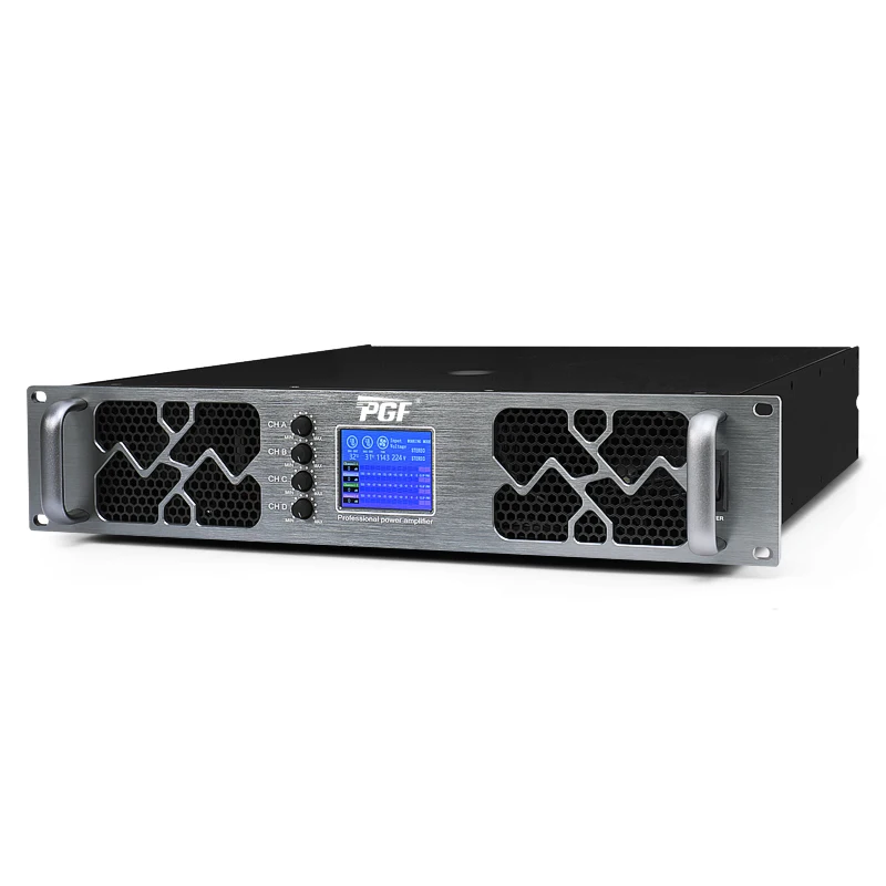 Hot Sell 2U 4*800 Sound Amplifier Class H Bass Speaker Stereo Audio System Professional Performance 4 Channel Power Amplifier