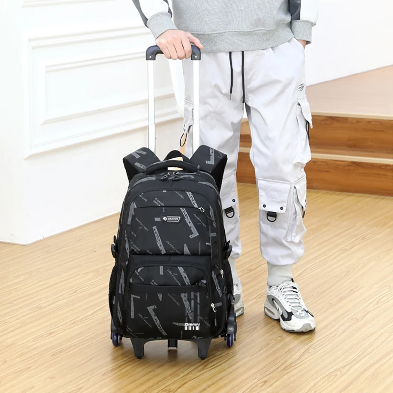 Trolley School Bags for Boys Children Rolling Backpack Elementary School Backpack with Wheels Student Book Bag Carry on Luggage