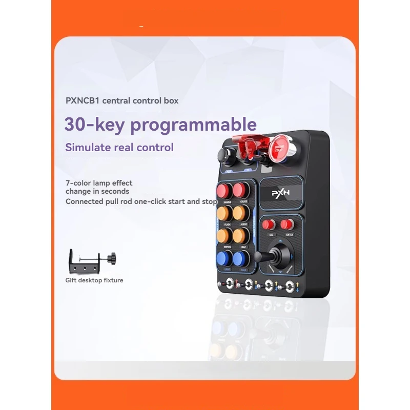 new CB1 Central Control Box Multifunctional Buttons RGB Lighting Effects European Game Control Box European Truck Simulation 2