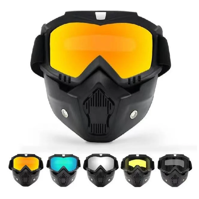 Dustproof Motocross Glasses Adjustable Motorcycle Goggles Breathable Full Face Protective Motorbike Dirt Bike Off-road Mask