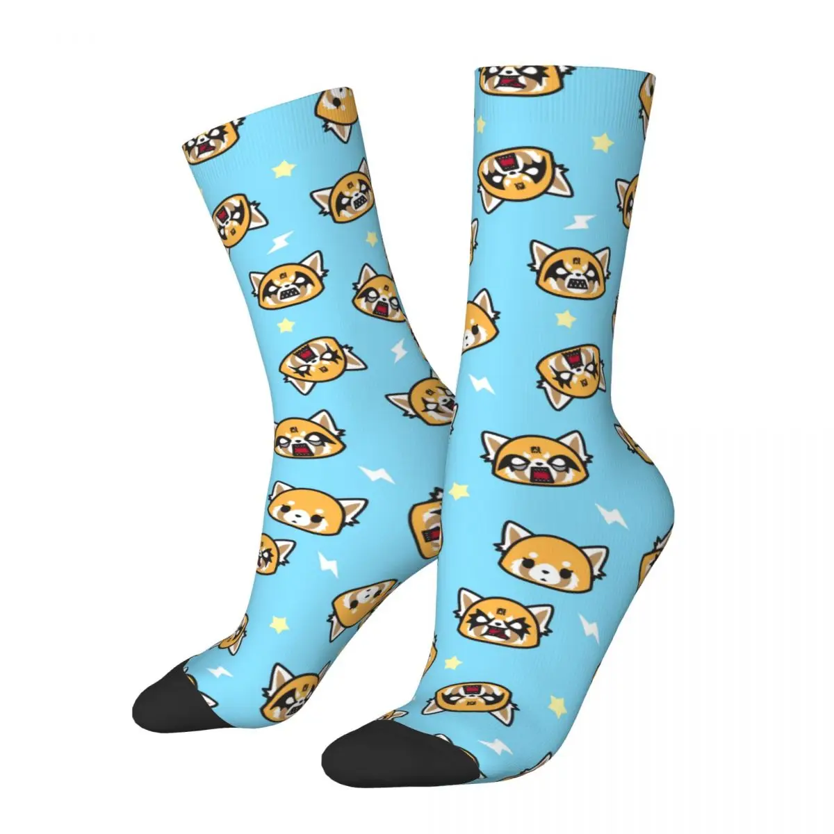 Cute Girl's Sanrio Aggretsuko Design Socks Merch Crew Socks Soft Wonderful Gifts