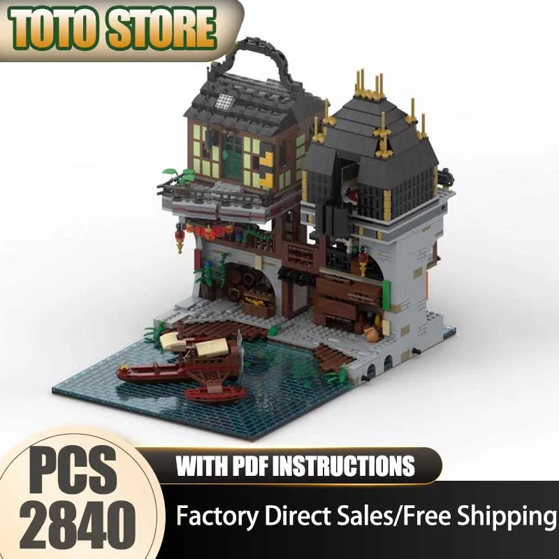 

Знаменитый киноконструктор MOC: Модульный город, модель 02, технологичные кирпичики, DIY-сборка, конструктор, праздничные игрушки и подарки