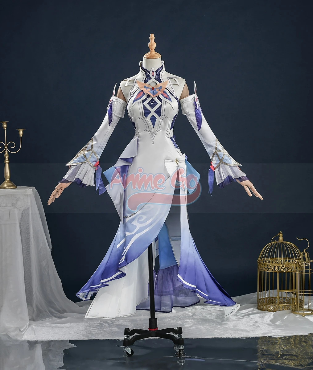 

Genshin Impact Nicole Reeyn Cosplay Costume Women Dress Hat Elf Ears Suit Clothes for Halloween Party Anime&Go