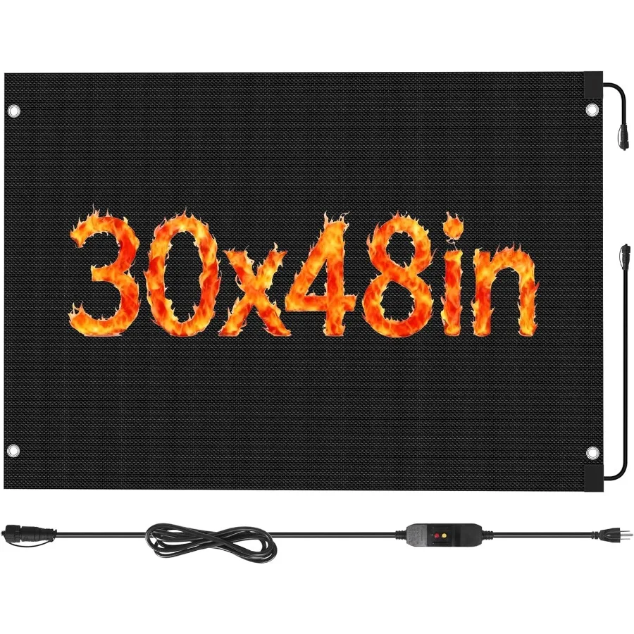 

Snow Melting Mats for Entrances30" x 48" Graphene Heated Outdoor Mats No-Slip Rubber Snow Melting Mats Outdoor with Plug 3 in/h