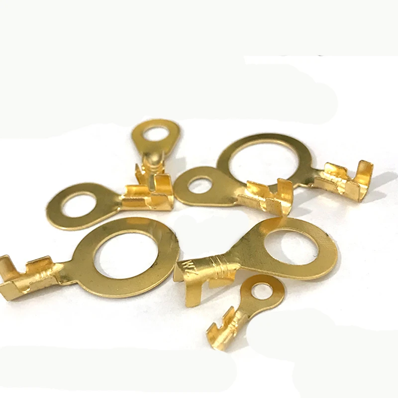 Cable Lugs Brass Ring Cable Lugs Ring Eyes Copper Crimp Cable Connector Wire Terminals M3 M4 M5 M6 M8 M10