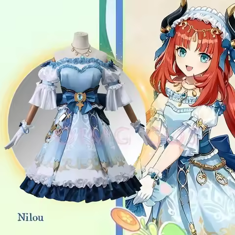 Nilou Cosplay Costume Genshin Impact Carnival Uniform Anime Halloween Wig Costumes Women Game