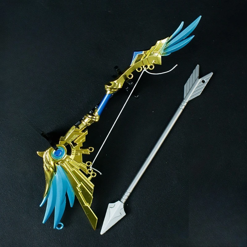 Neue 17 cm Bogen Pfeil Schwert Anime Weitkampf Waffen Modell Legierung Handwerk Spiel Peripheriegeräte Sammlung Festival Geschenke Spielzeug kind