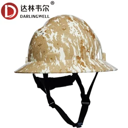 Full Brim Hard Hat For Engineer Construction Work Cap For Men CE Approved ANSI FRP Safety Helmet with 4 Point Adjustable