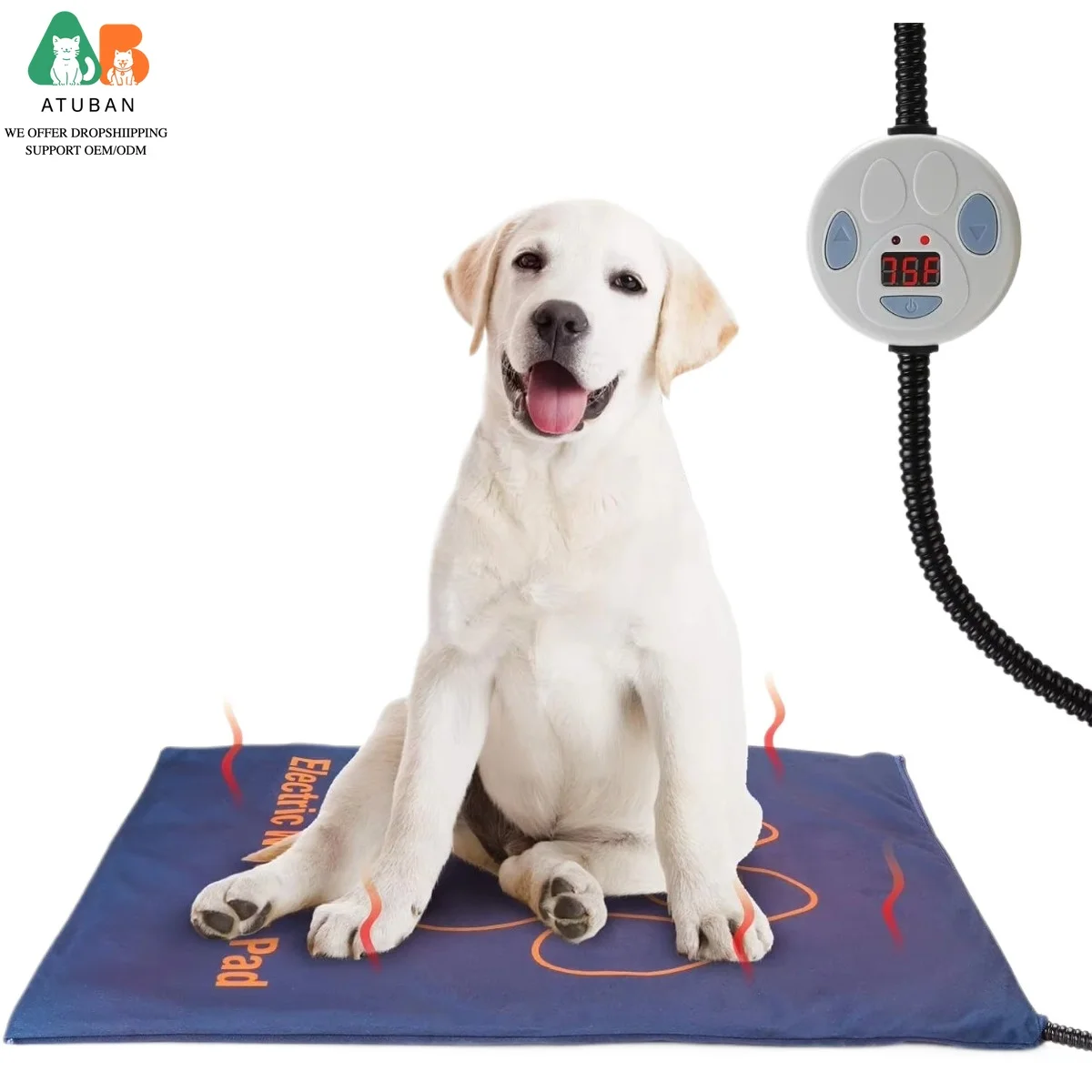 

Pet Heating Pad,23x17inches Upgraded Temperature Adjustable Dog Cat Heating Pad Waterproof,Electric Heating Pad for Dogs and Cat