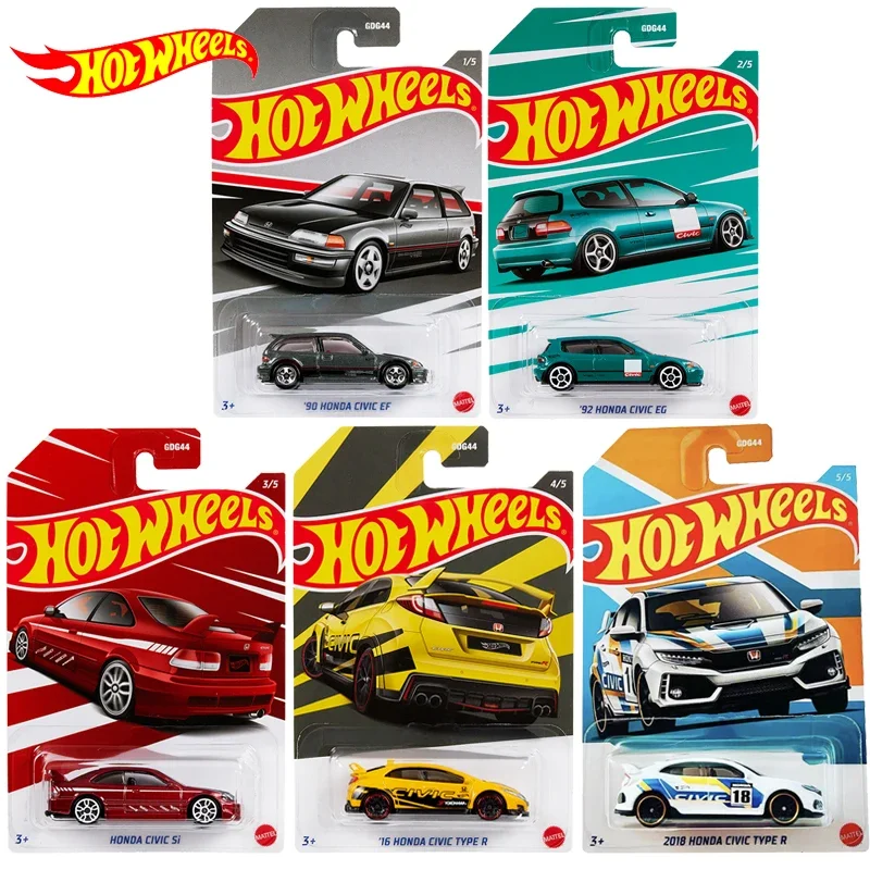 Original Hot Wheels Car Honda Civic Diecast 1:64 Voiture Japanese Car Model Mud Runner Crossroad Kids Boys Toys for Children