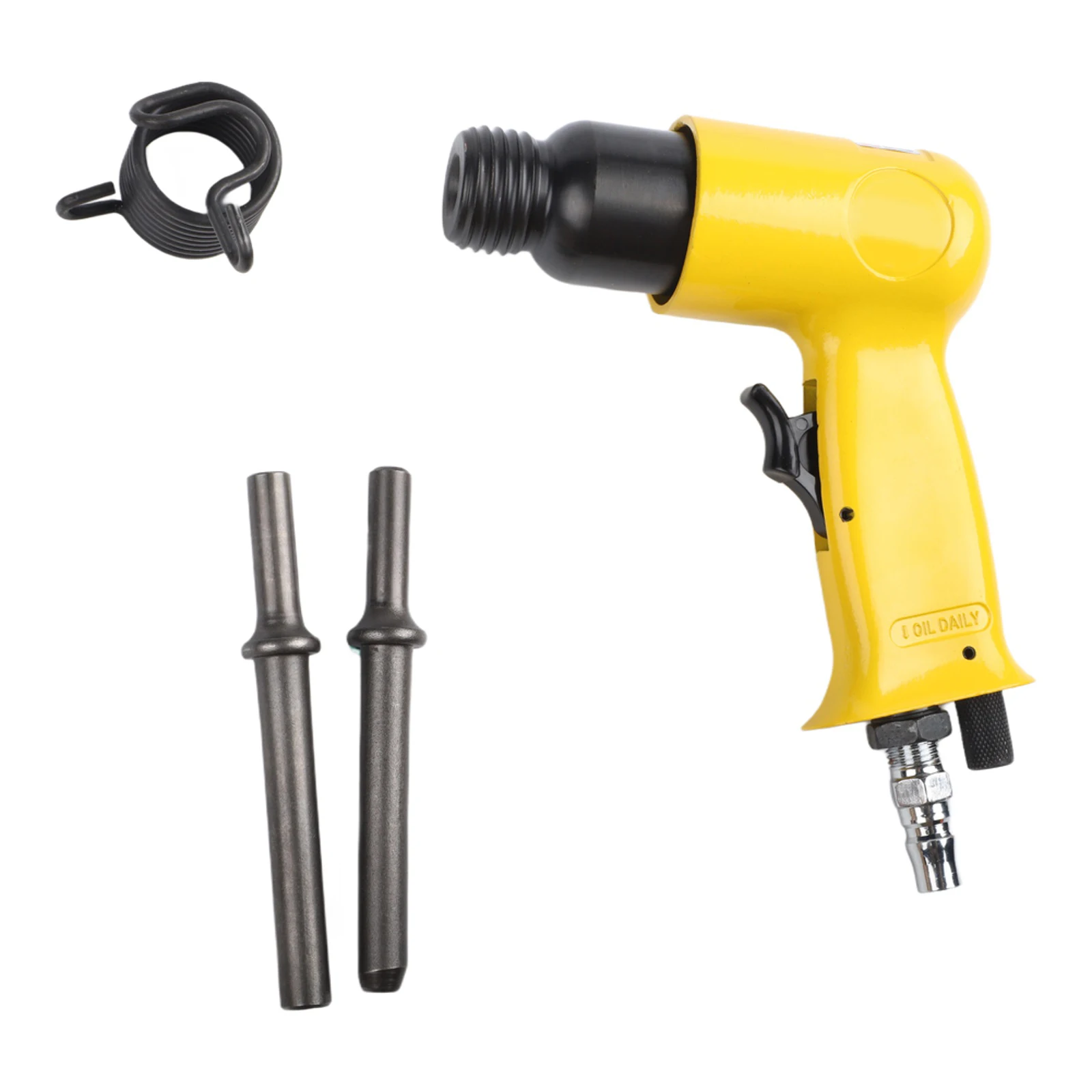 Air-Driven Pneumatic Riveting Machine with Quick-Change Chisels and Four Drill Bits for Reliable and Industrial Applications