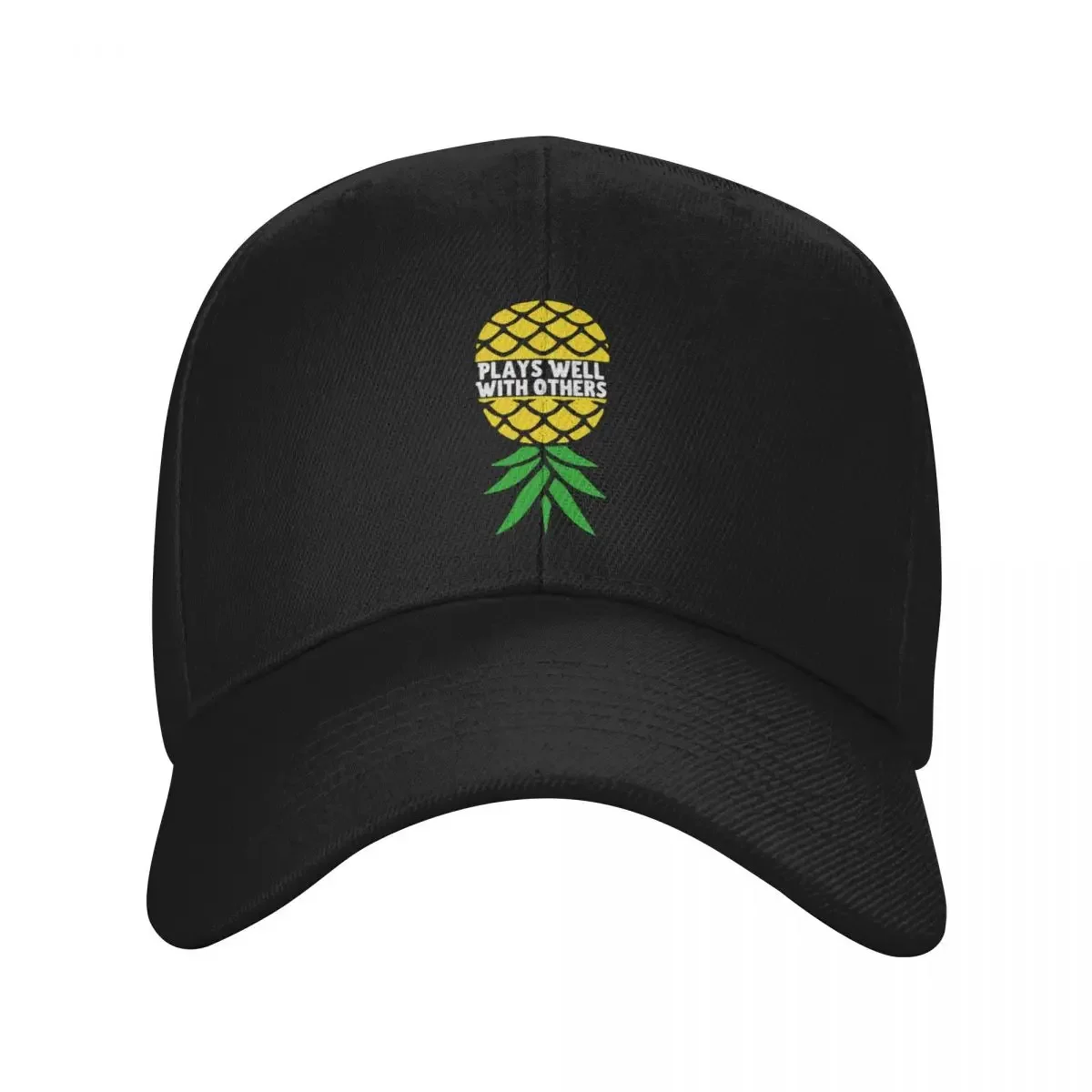 Plays well with others upside down pineapple Baseball Cap Hat men custom caps tactical cap For Man Women's