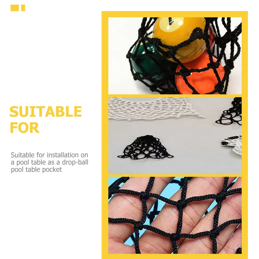 

6Pcs Drop Ball Net Bag for Billiards Table Professional Pool Table Pockets Reusable Cotton Storage Holder Sturdy Craftsmanship