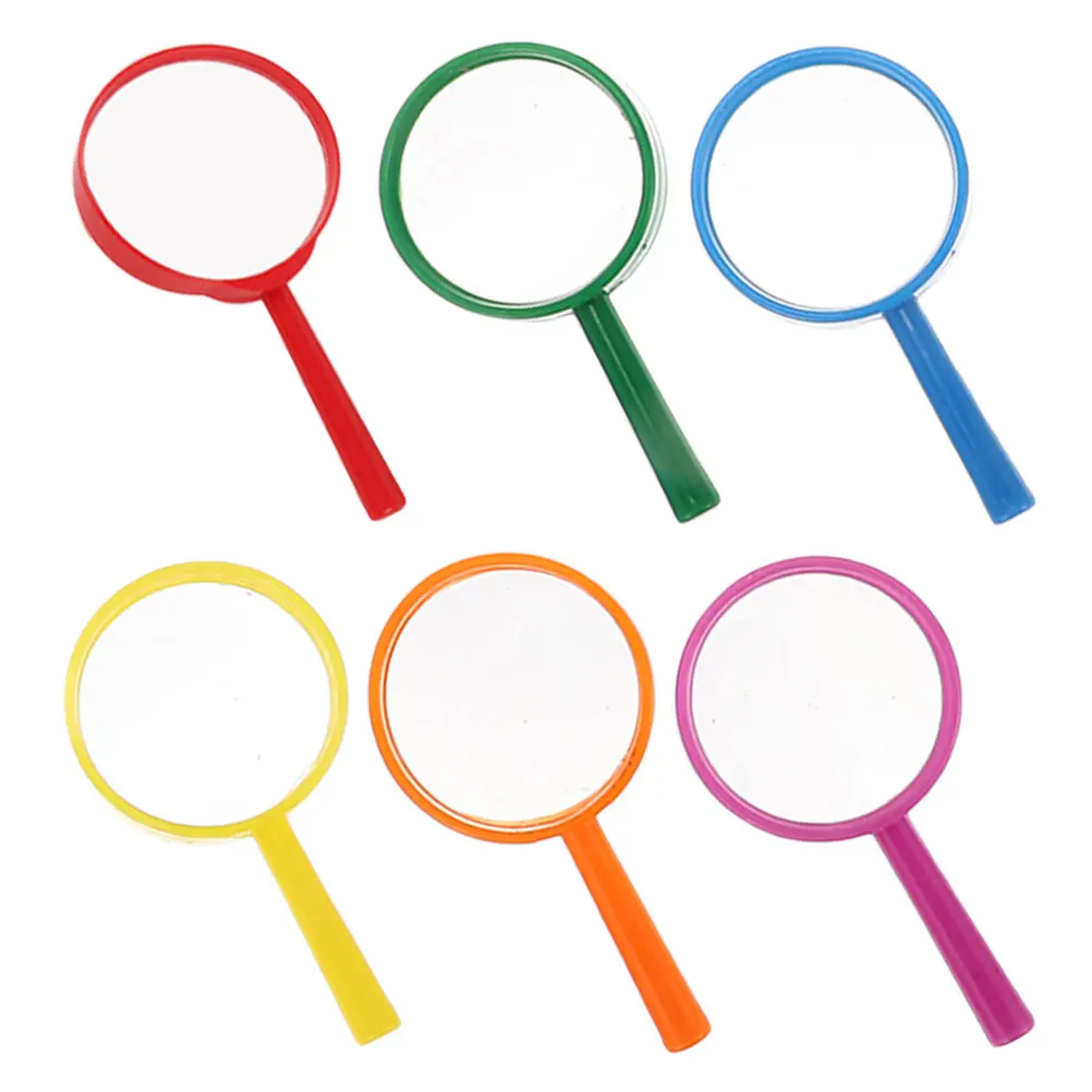 

6 Pcs Portable Magnifying Glass Handheld Reading Magnifier for Glasses Book Backyard Exploration Magnifiers Science Supplies