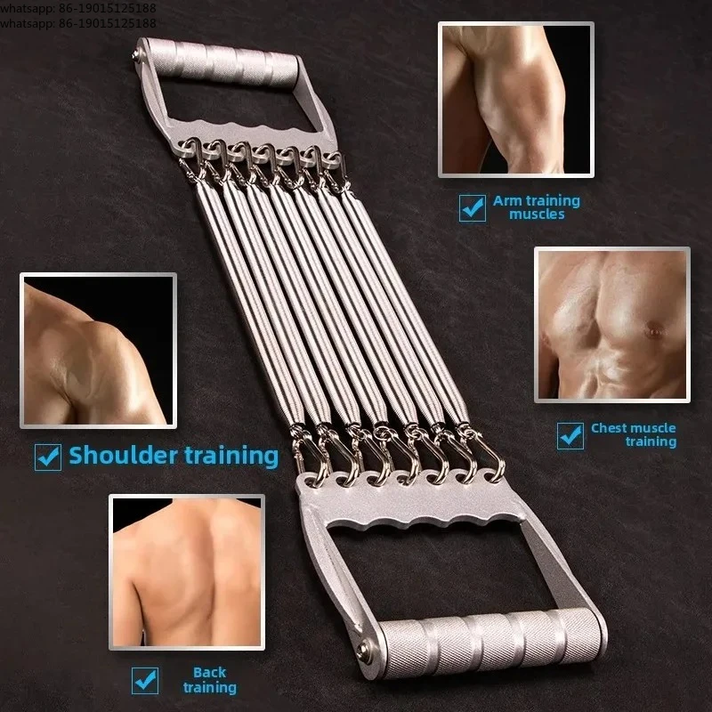 Full Metal Spring Tensioner for Home Fitness Equipment with 7 Adjustable Tension Springs for Men's Muscle Training