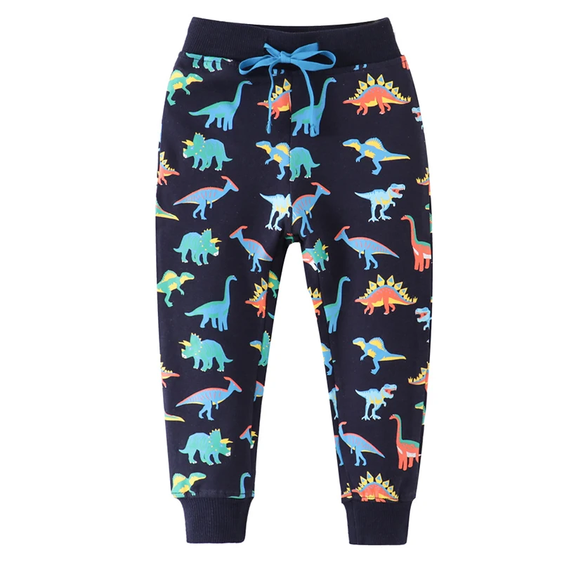 Little maven 2024 Autumn Spring Toddler Baby Boys Children\'Clothing Dinosaurs Trousers Kids Clothes Sweatpants Pants Cotton