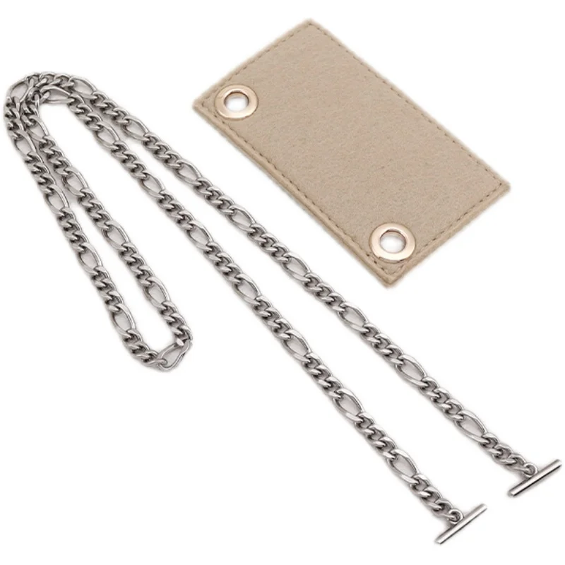 Transform the card holder with a metal chain to turn the wallet into a crossbody bag,  DIY  shoulder chain and an inner Insert