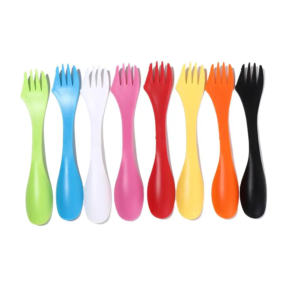 

Soup Spoon Western Food Spoon Flatware Utensil Multi-functional Spoon Fork Bottle Opener Fork Spork Plastic Spoon