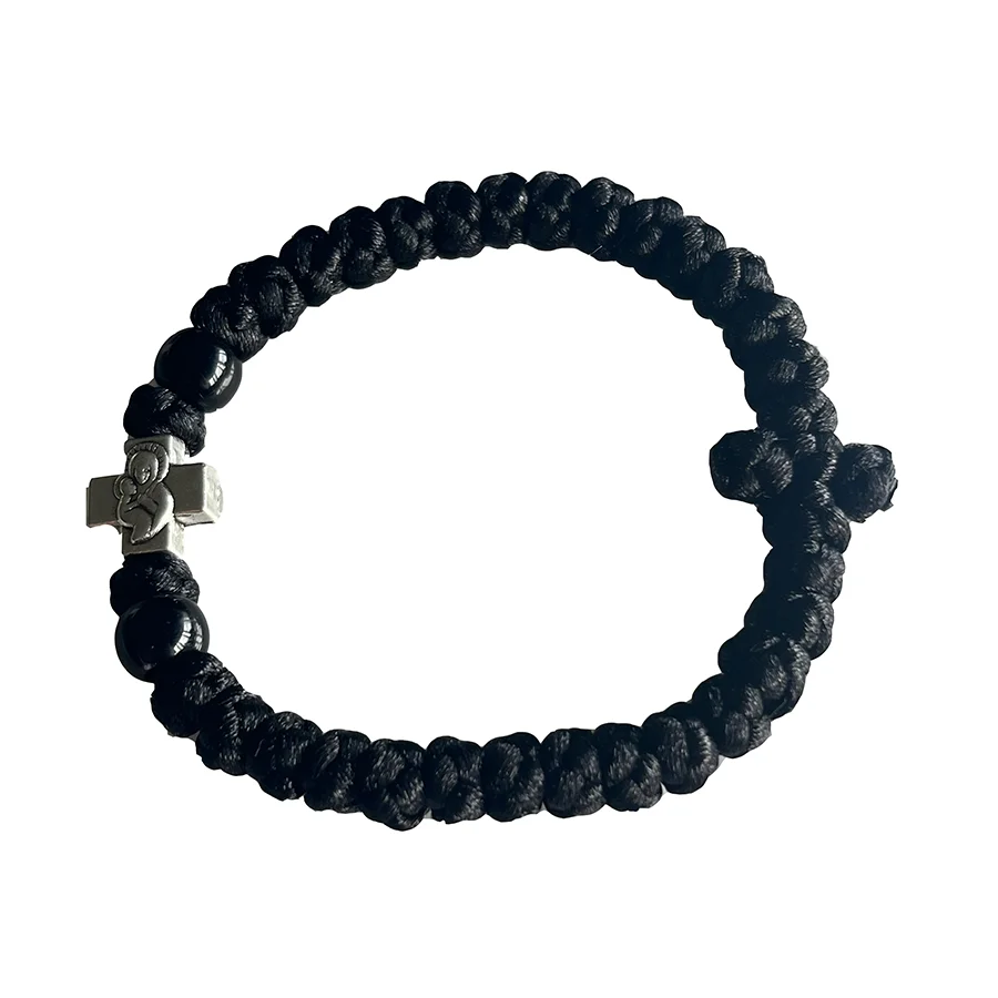 12Pcs Hand-woven Greek Eastern European Orthodox Cross bracelet Retractable adjustable bracelet